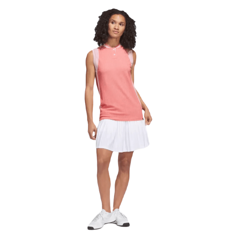 Jupe-short plissée Adidas Ultimate365 Tour 15 pouces - blanc