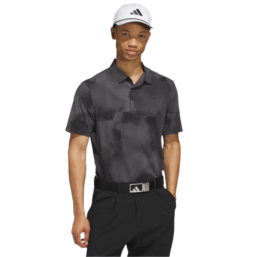 Adidas Ultimate365 Printed Cool Feeling Tour Polo Shirt - Black