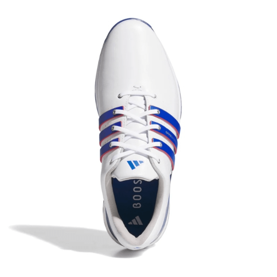 Adidas Tour360 Golf Shoes - White/Royal Blue - Limited Edition