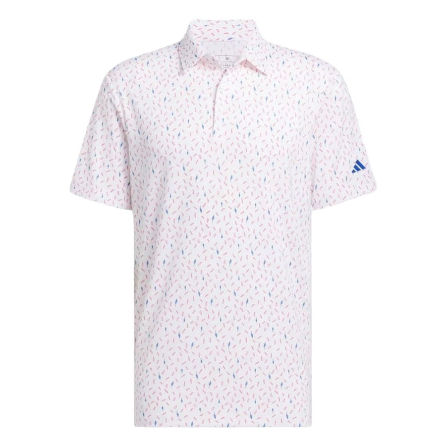 Adidas Ultimate365 Allover Print Polo Shirt - White WHLS