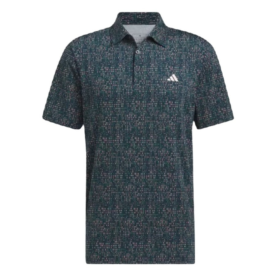 Adidas Ultimate365 Power Grid Print Polo Shirt - Blue WHLS