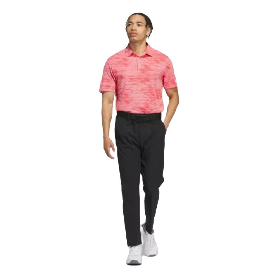 Adidas Ultimate365 Textured Stripe Polo Shirt - Pink