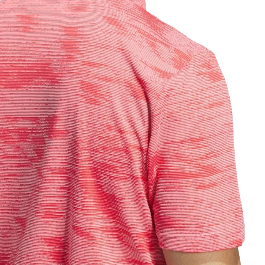 Adidas Ultimate365 Textured Stripe Polo Shirt - Pink