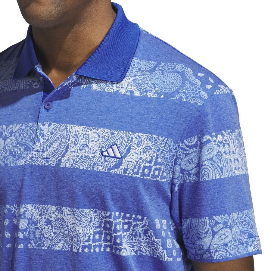 Adidas Men's Go-To Print Polo - Blue