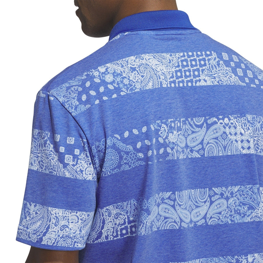 Adidas Men's Go-To Print Polo - Blue