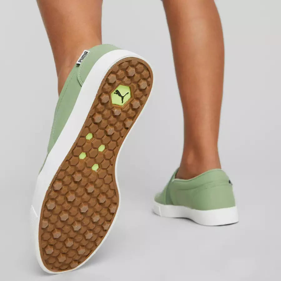 Puma Ladies TUSTIN Slip-On Spikeless Golf Shoes - Green