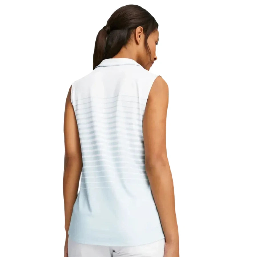 Puma Ladies MATTR Sleeveless Stripe Golf Polo WHLS