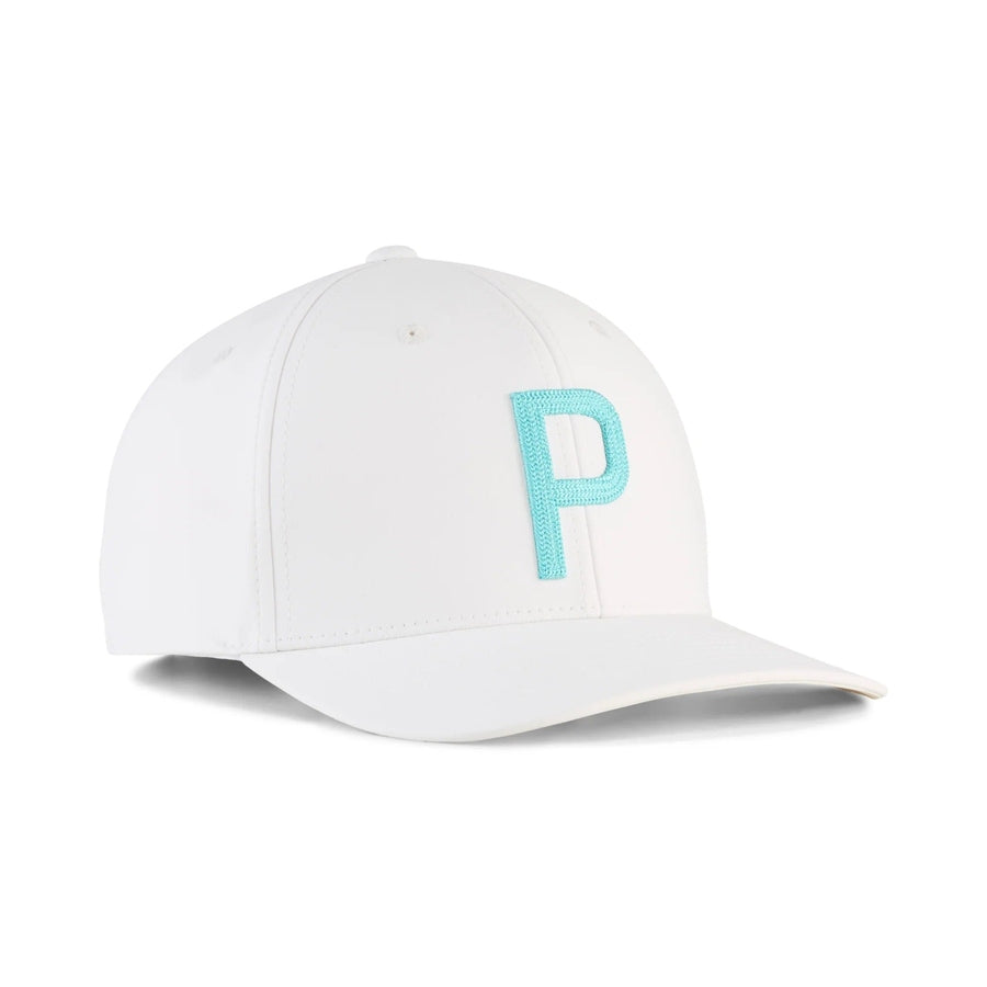 Puma Heritage P Snapback Golf Cap - White/Mint