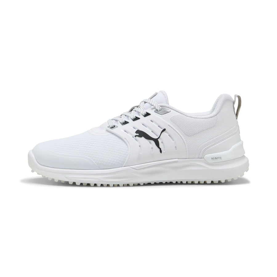 Puma Ignite Elevate 2 Wide Spikeless Golf Shoes - White/Black
