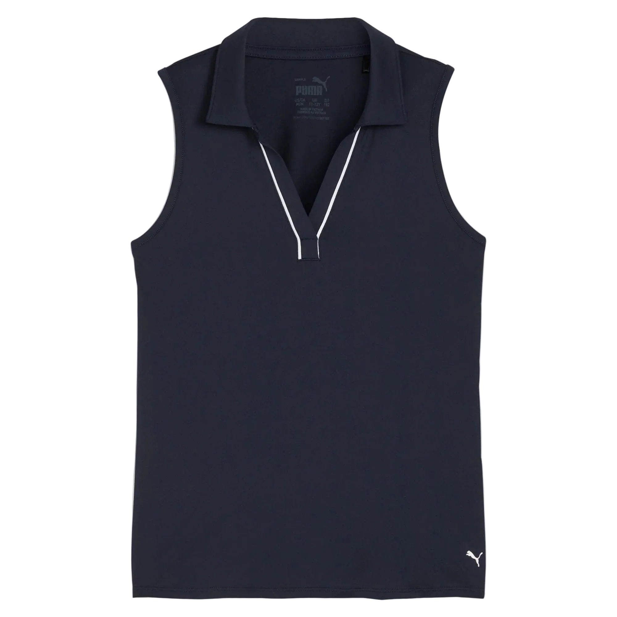 Polo de golf sans manches à passepoil Puma Junior Fille Cloudspun