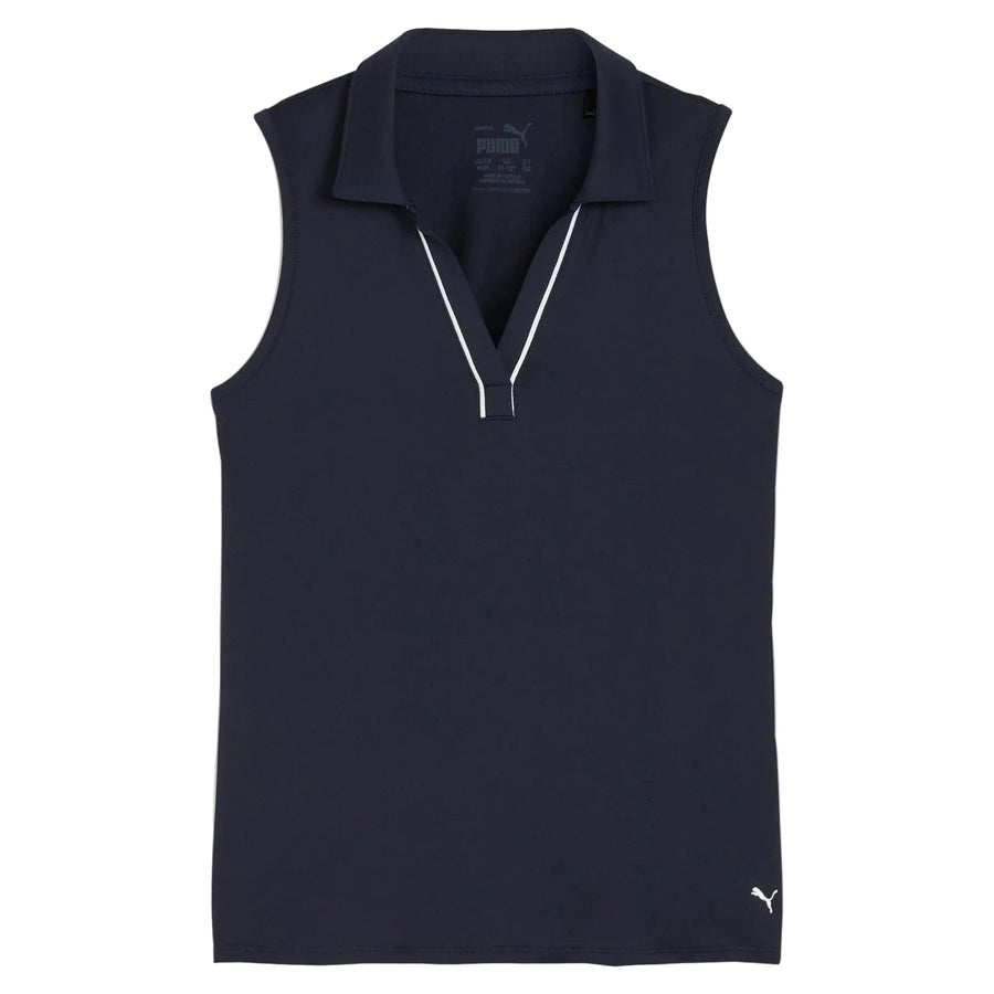 Polo de golf sans manches à passepoil Puma Junior Fille Cloudspun