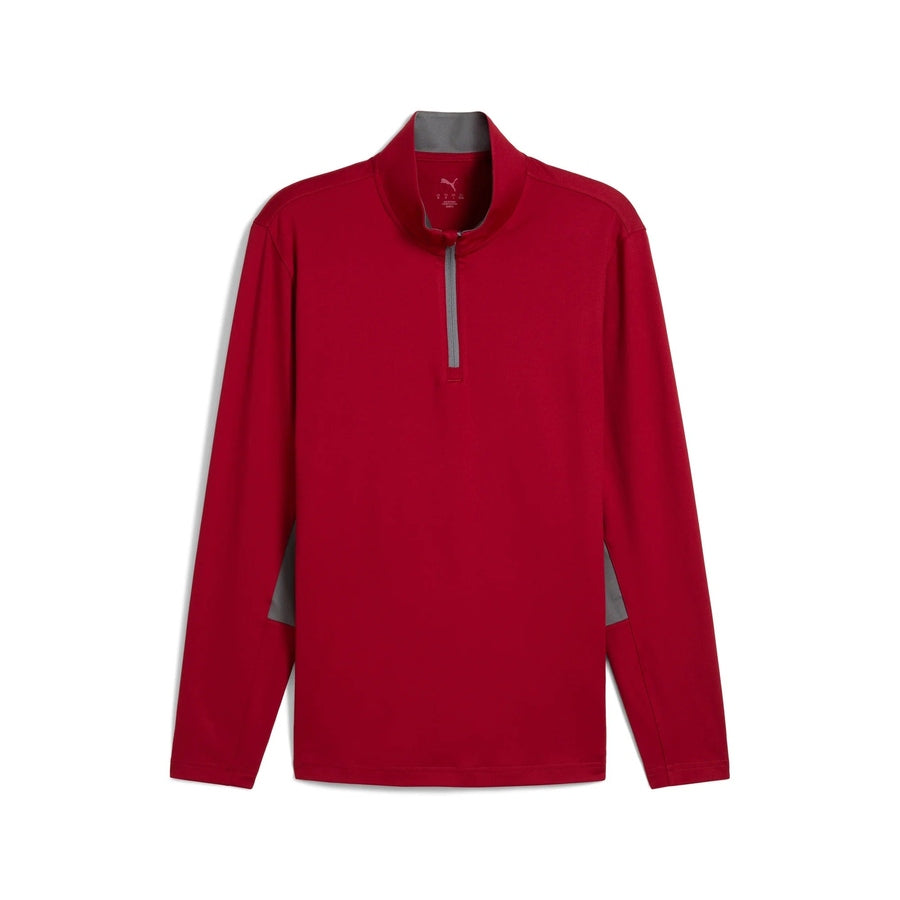Puma Pure 2.0 1/4 Zip Golf Pullover - Red