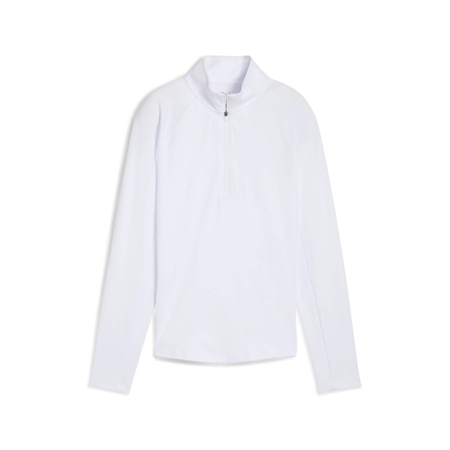 Puma Ladies Pure 2.0 1/4 Zip Pullover - White