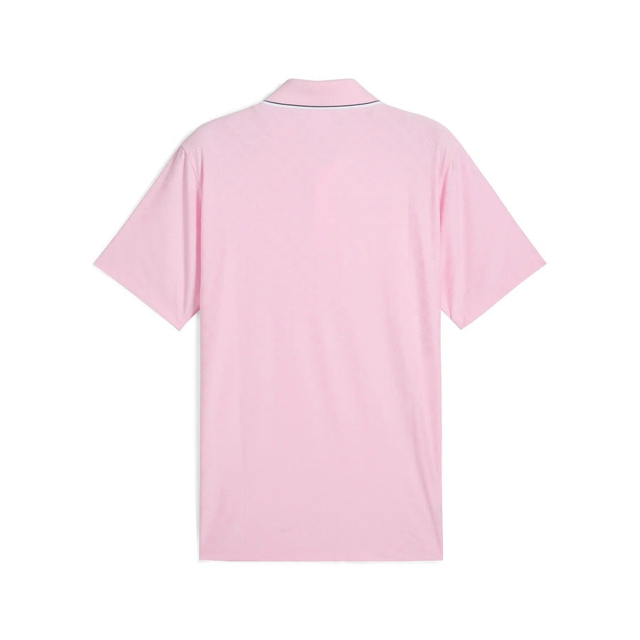 Puma AP Tipped Jacquard Golf Polo - Pink