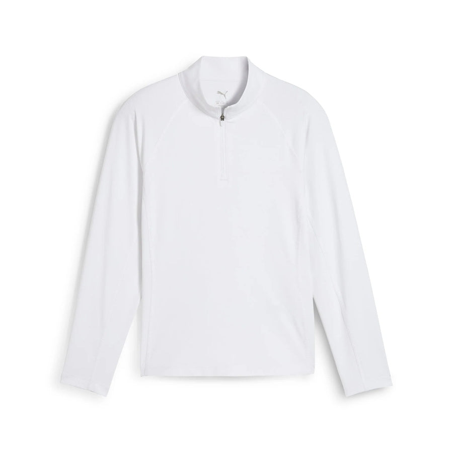 Puma Junior Girls YouV Brrr Golf 1/4 Zip - White