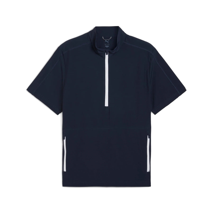 Puma Ripguard Short Sleeve Golf Pullover - Navy