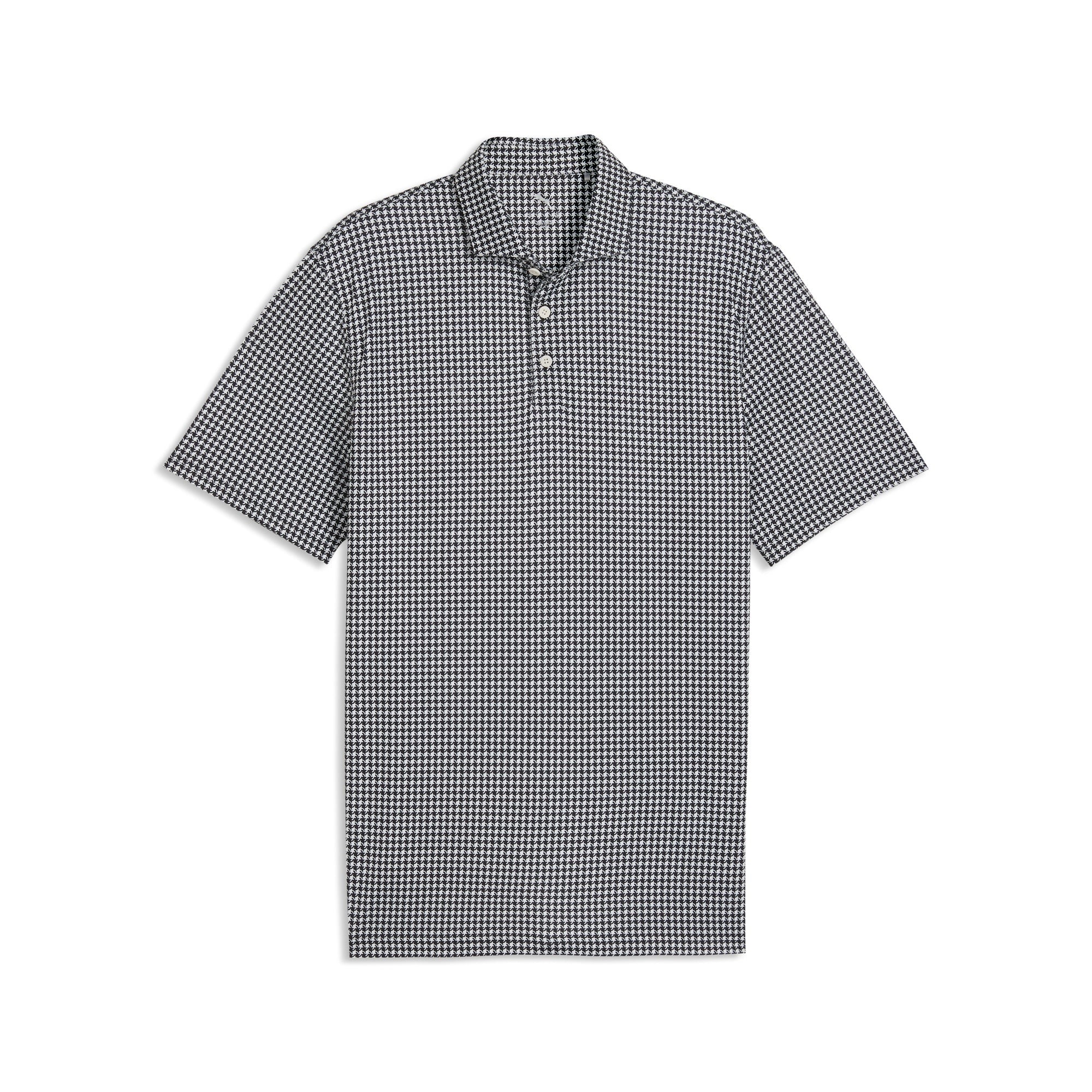 Puma CLOUDSPUN Mono Check BN Golf Polo - Black