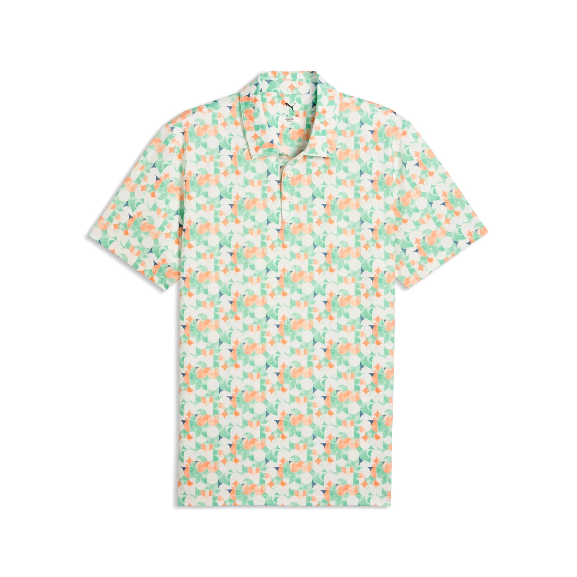 Puma MATTR Deco BN Golf Polo - White/Orange