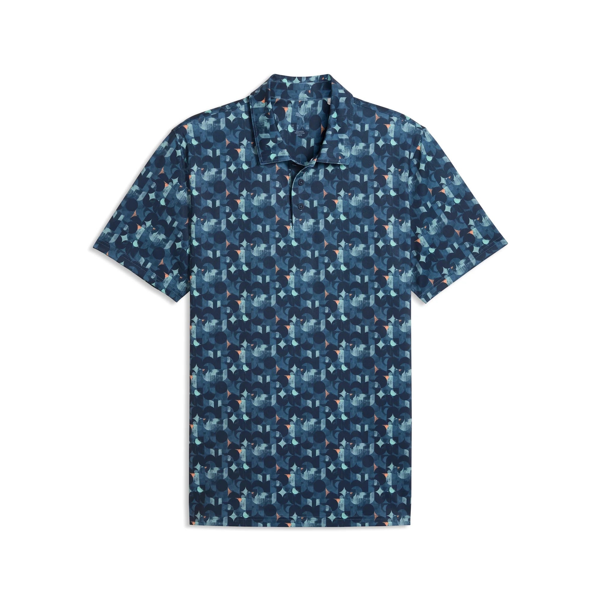Puma MATTR Deco BN Golf Polo - Navy/Mint