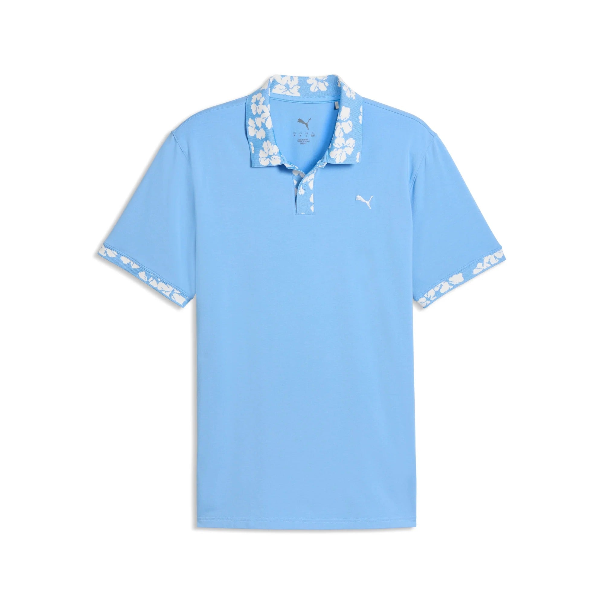 Puma Modalon Floral Rib LC Golf Polo - Blue