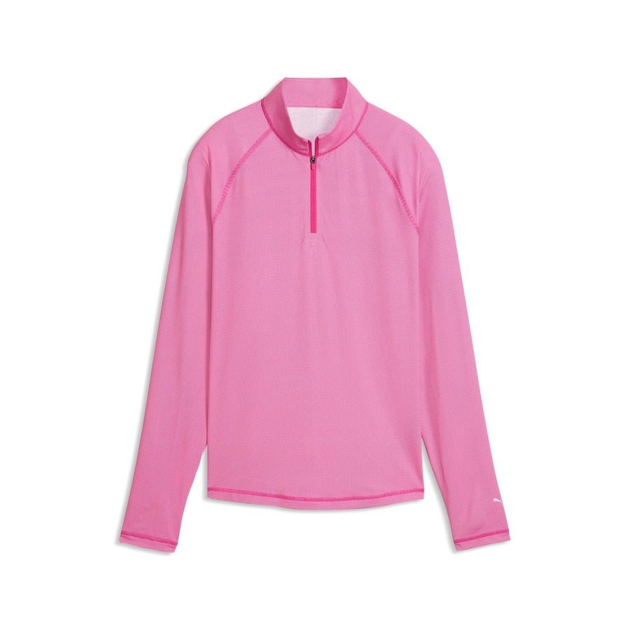 Puma Ladies UV Birdseye 1/4 Zip Golf Jacket - Pink
