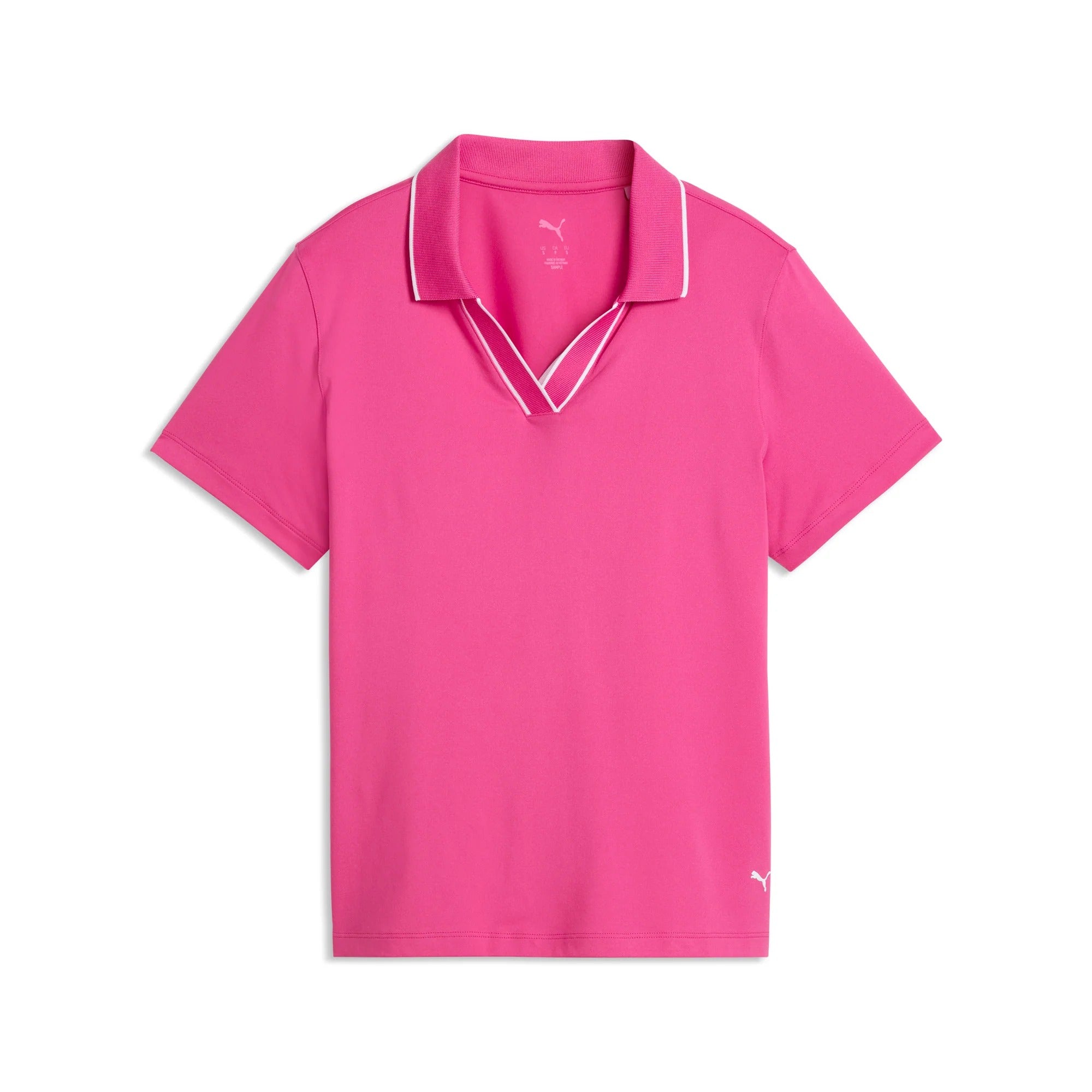 Puma Ladies CLOUDSPUN Essential Short Sleeve Golf Polo - Pink