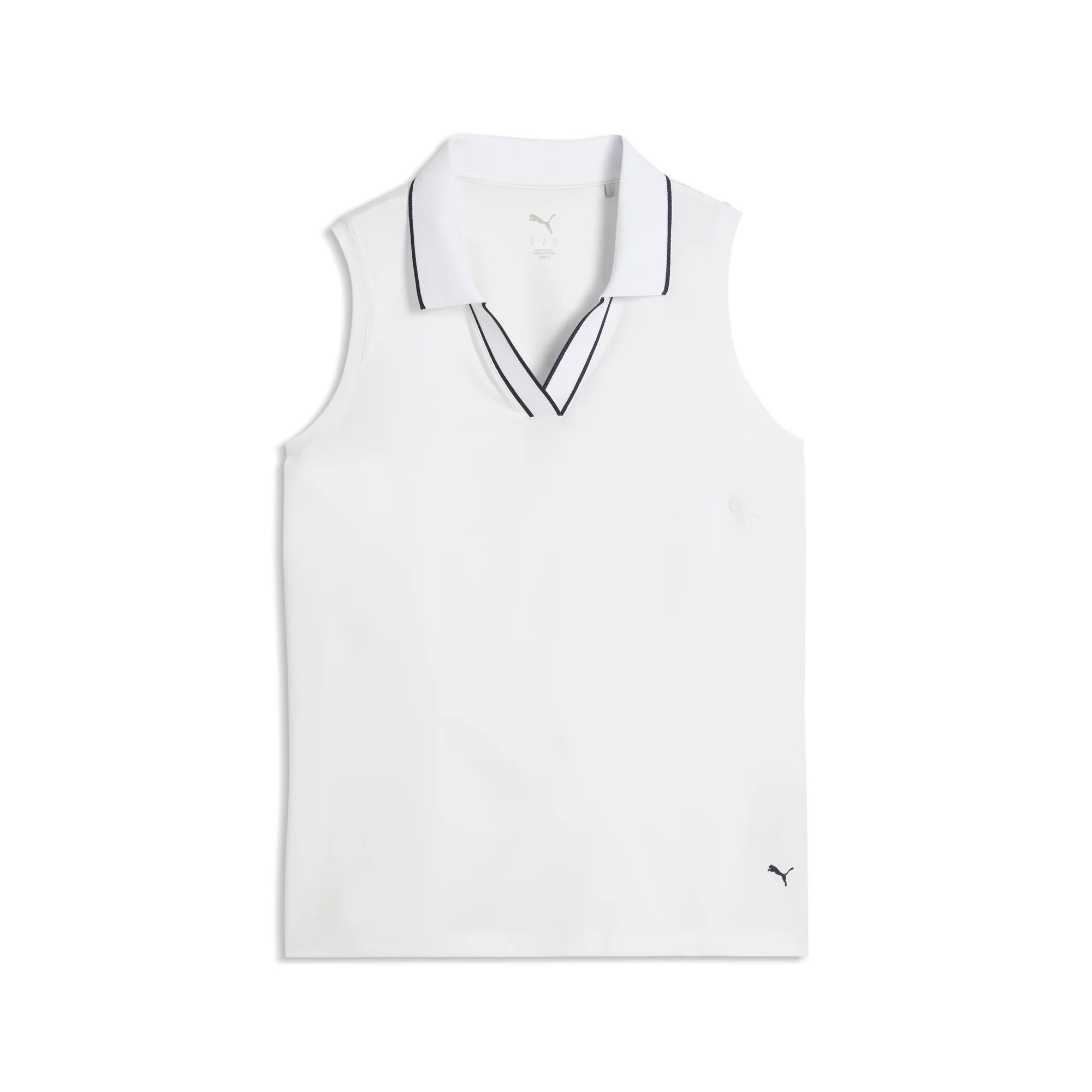 Puma Ladies CLOUDSPUN Essential Sleeveless Golf Polo - White