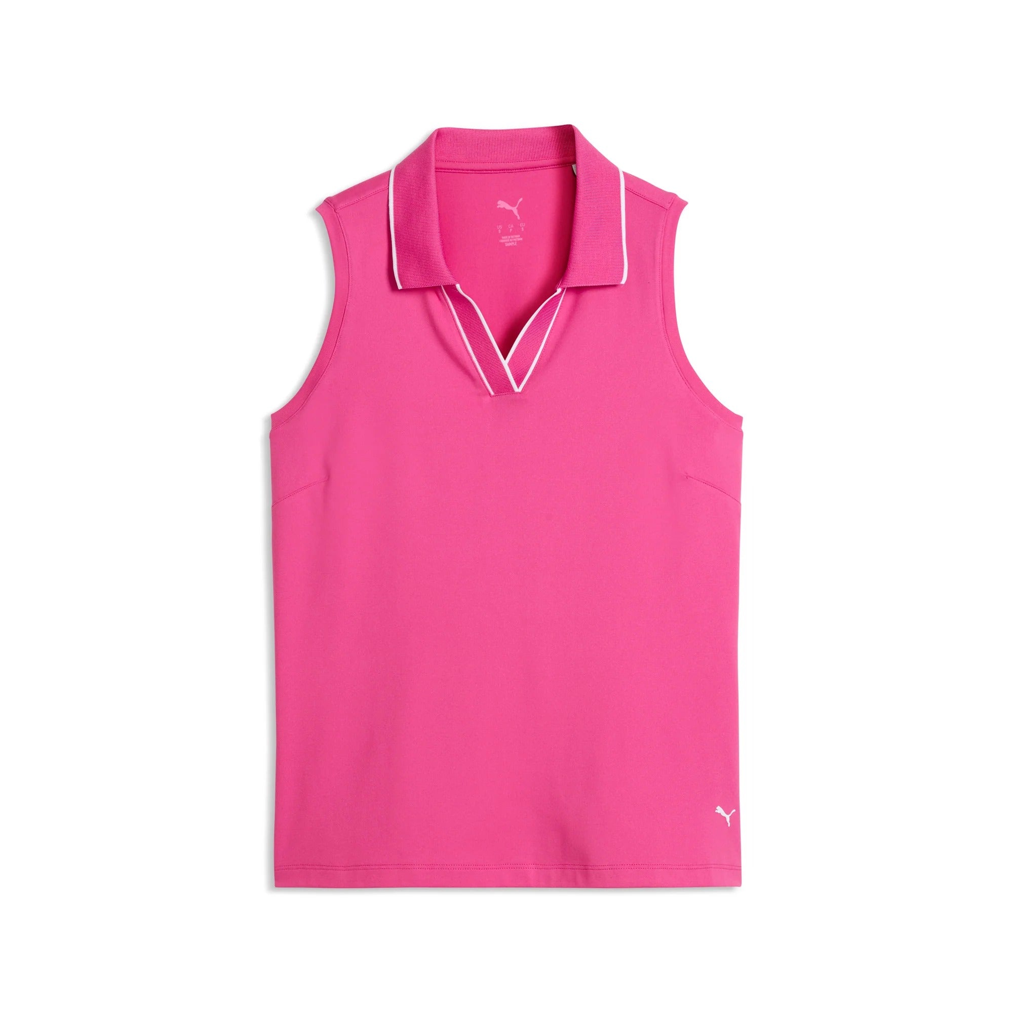Puma Ladies CLOUDSPUN Essential Sleeveless Golf Polo - Pink