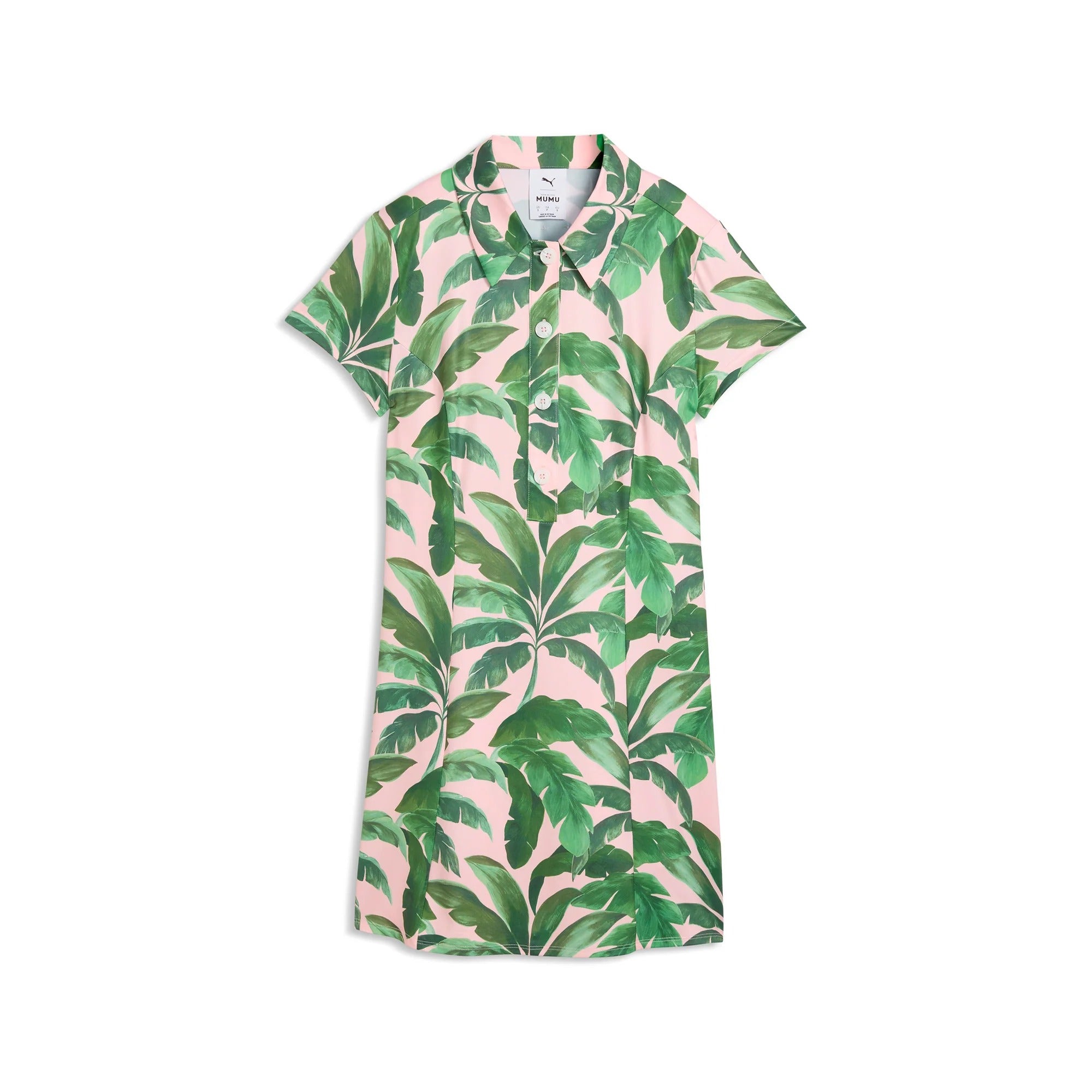 Puma Ladies X Mumu Palm Golf Dress - Rose/Green
