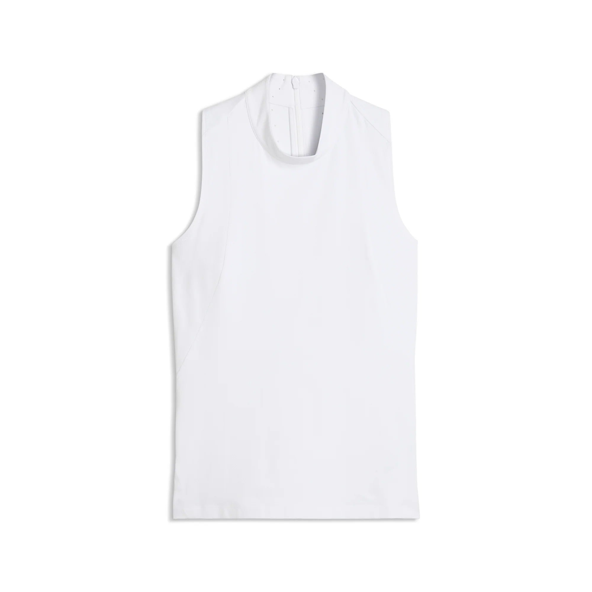 Puma Ladies Nylon Sport Sleeveless Mockneck Golf Polo - White