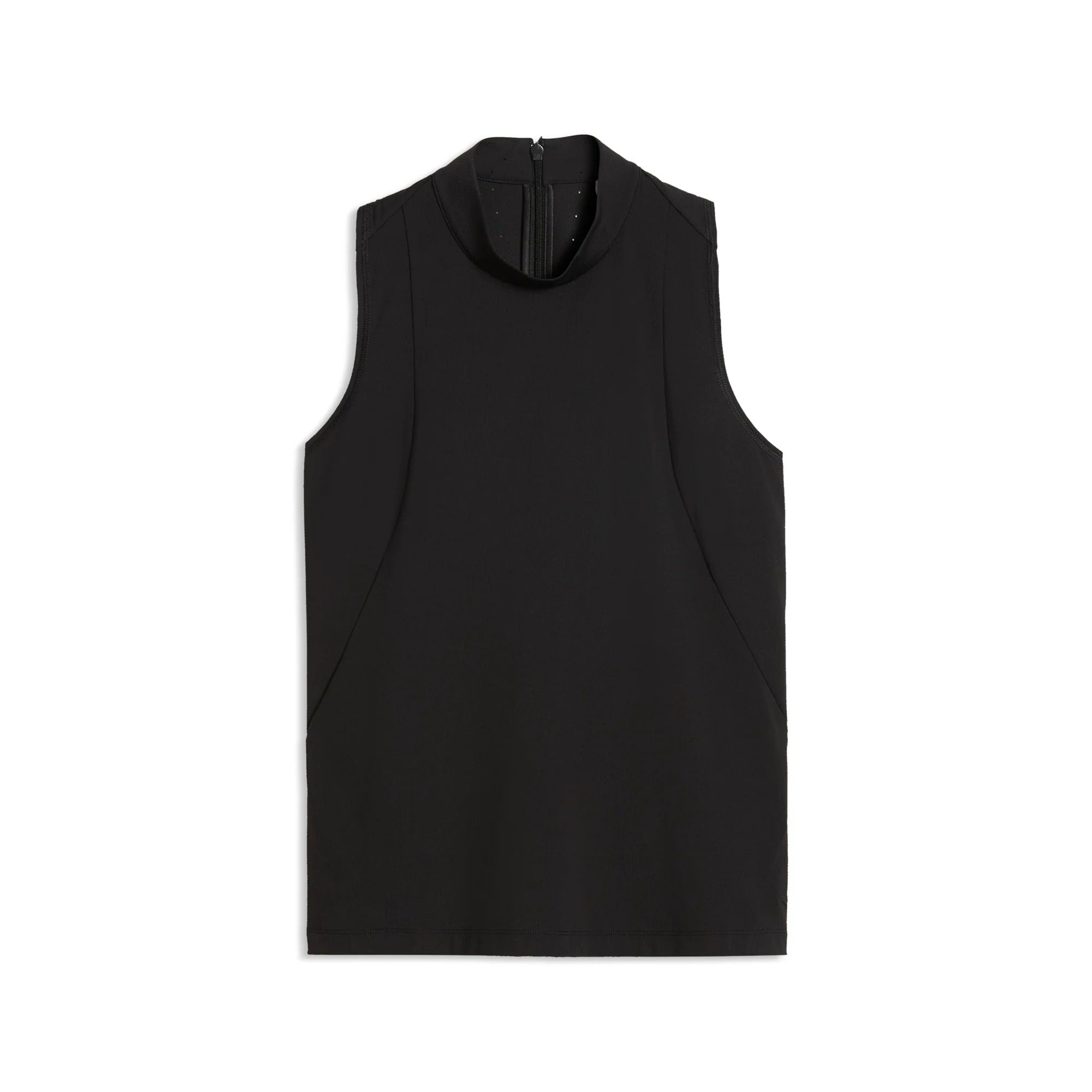 Puma Ladies Nylon Sport Sleeveless Mockneck Golf Polo - Black