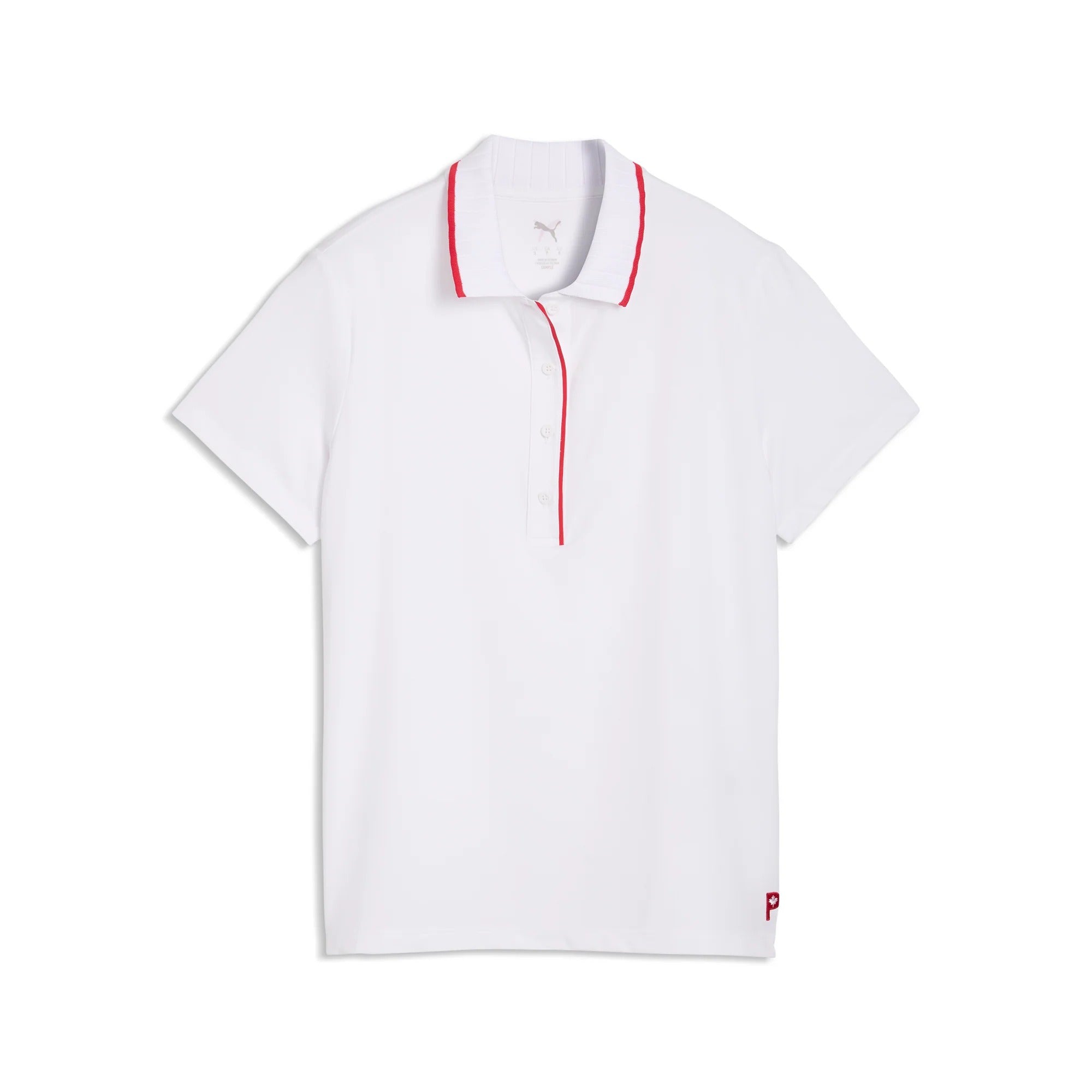 Puma Ladies Maple Leaf Golf Polo - White