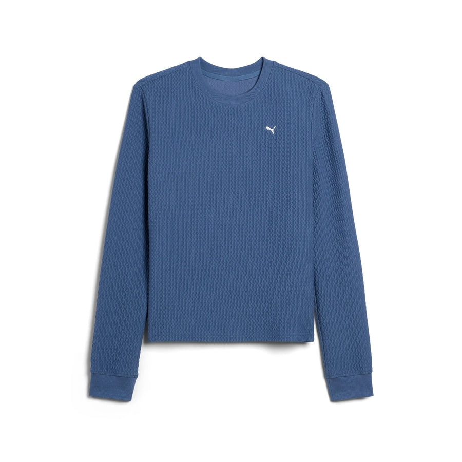 Puma Ladies Boulder Crew Golf Sweater - Indigo
