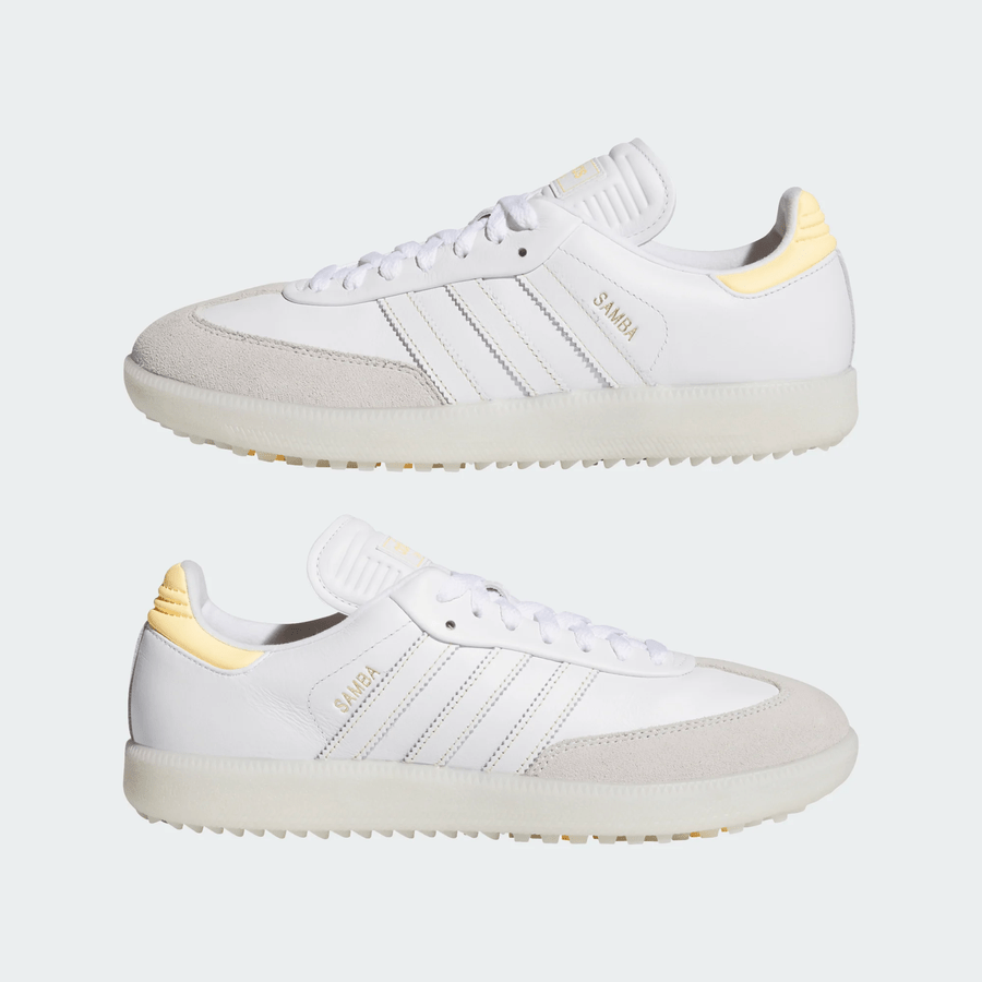 Adidas Samba Spikeless Golf Shoes - White/Orange