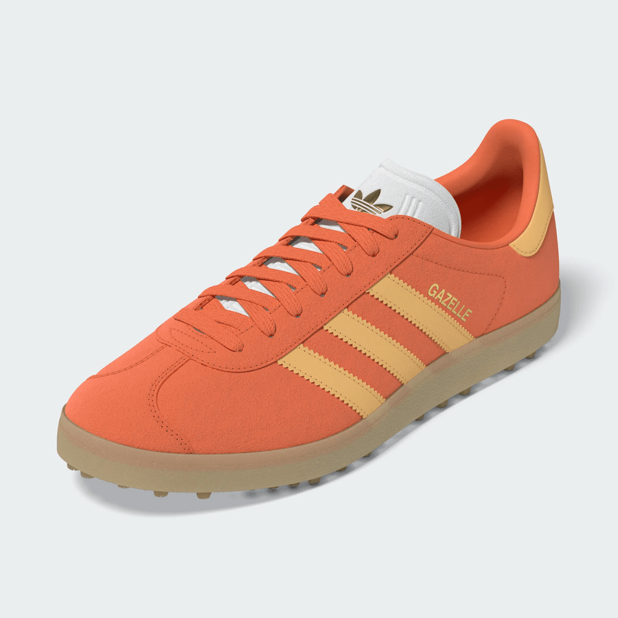 Adidas Gazelle Spikeless Golf Shoes - Orange/White