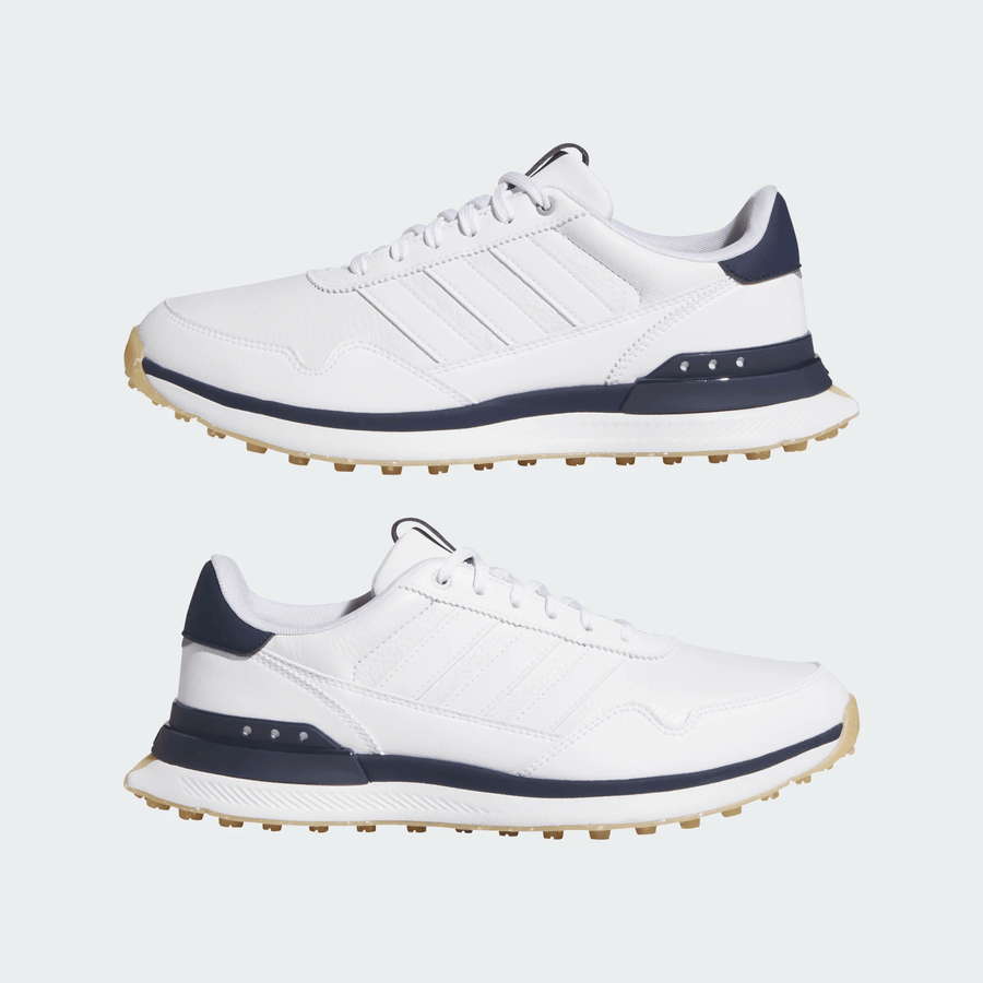 Adidas S2G 26 Leather Spikeless Golf Shoes - White/Navy