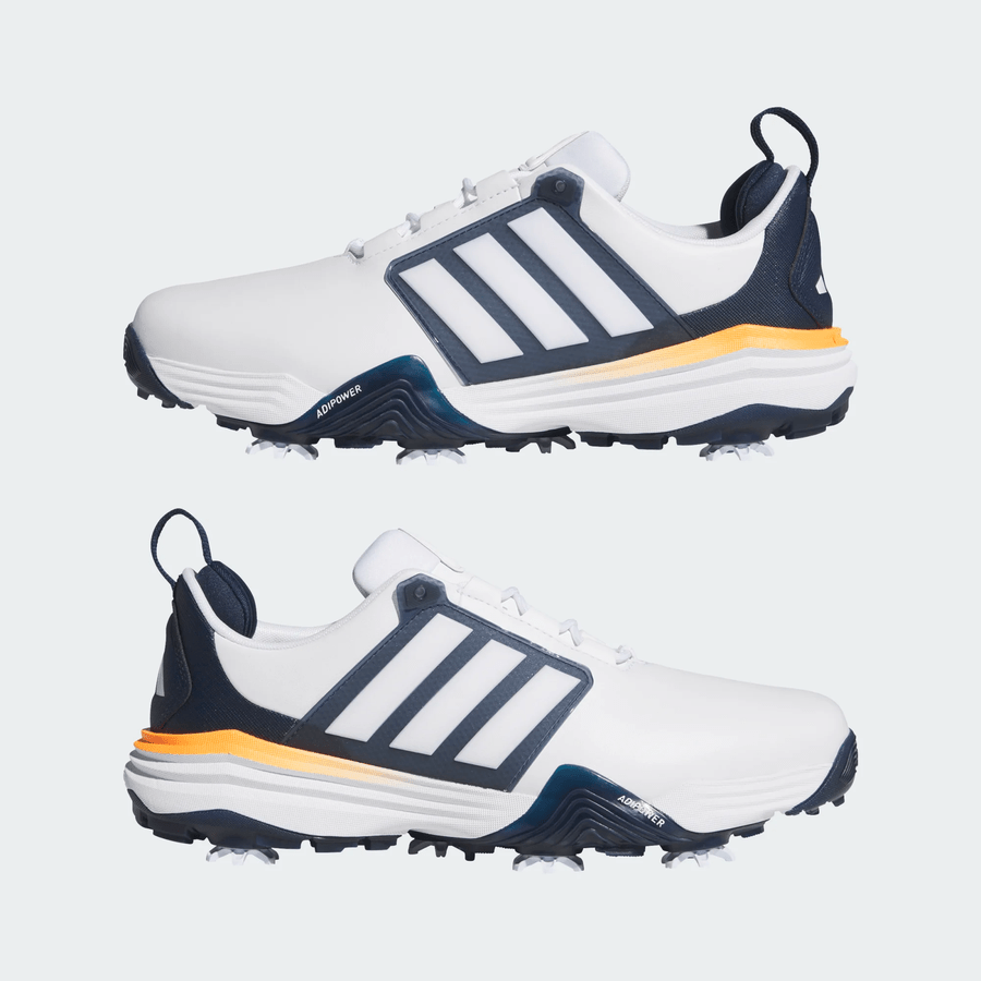Adidas Adipower 26 Golf Shoes - White/Navy/Orange