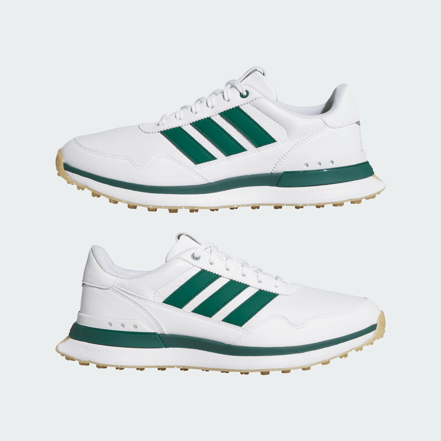 Adidas S2G 26 Leather Spikeless Golf Shoes - White/Green