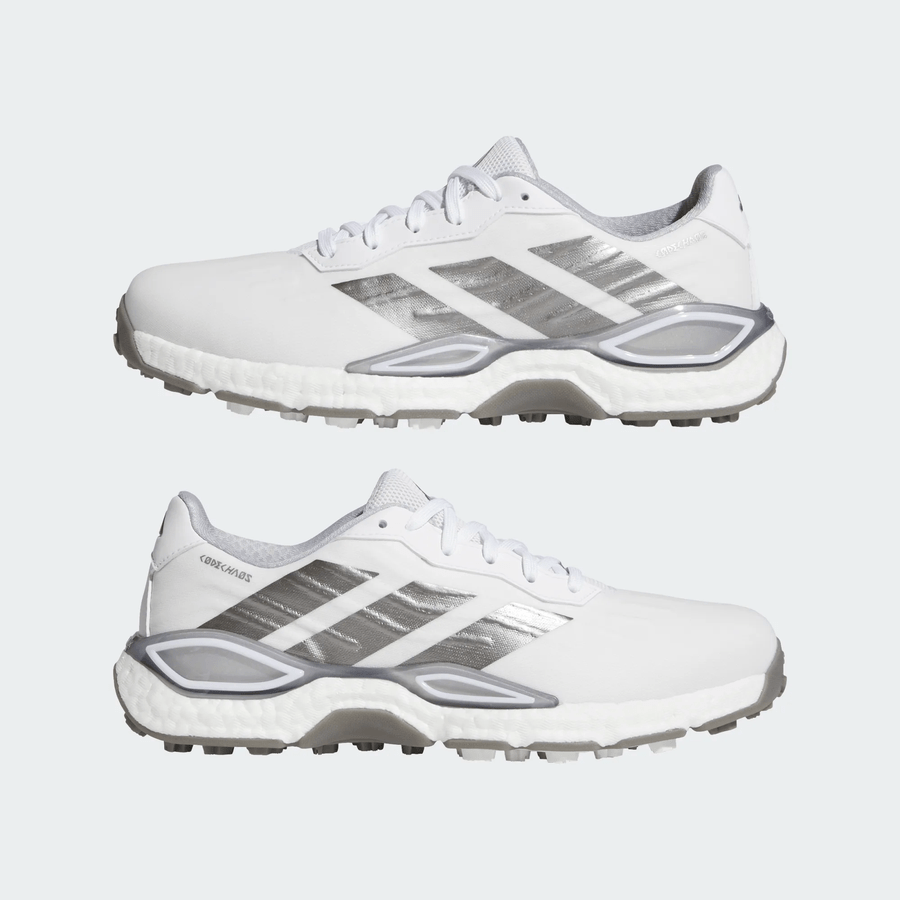 Adidas Codechaos 27 Chaussures de golf sans crampons - Blanc/Argent