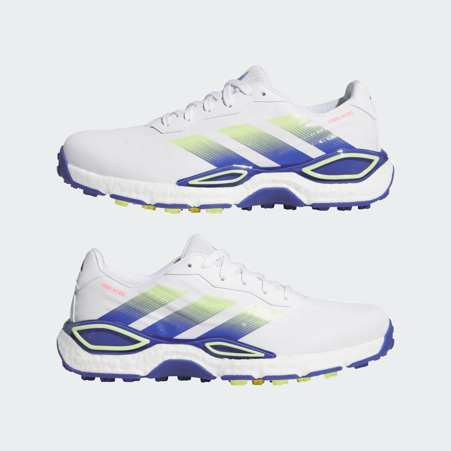 Adidas Codechaos 27 Chaussures de golf sans crampons - Blanc/Vert