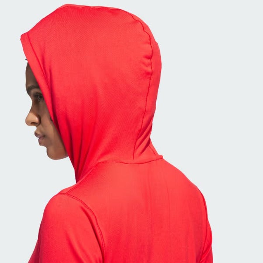 Adidas Ladies Performance Golf Hoodie - Red