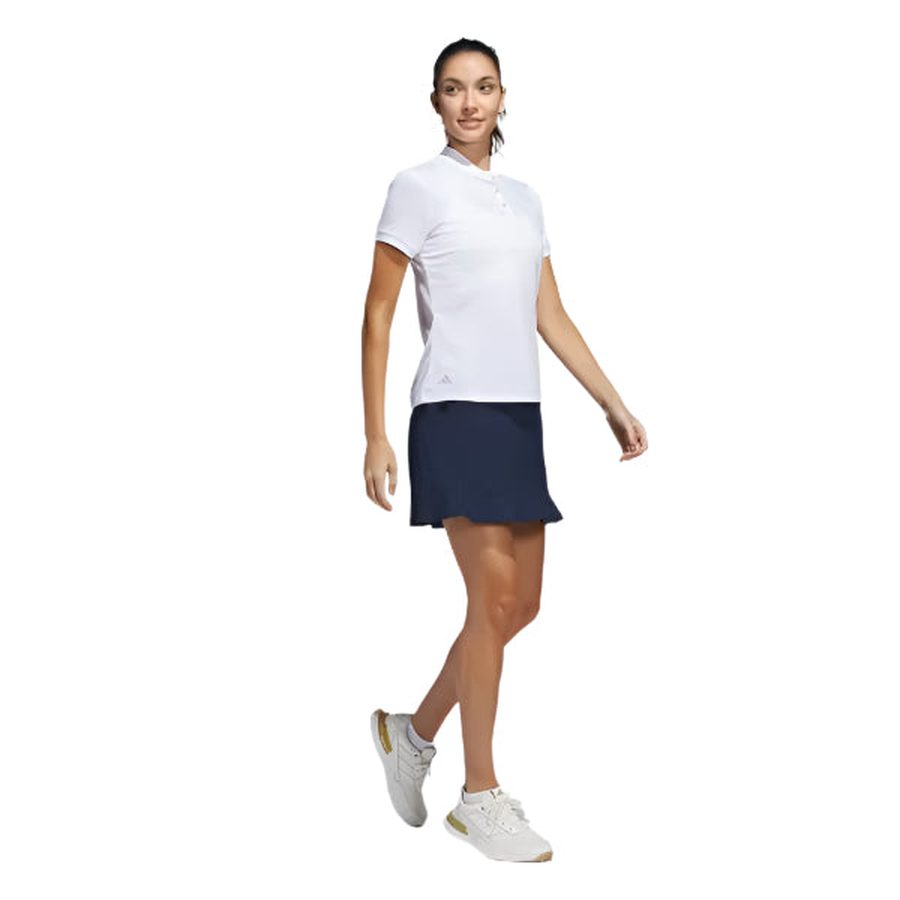 Adidas Ladies Ultimate365 Diamond Jacquard Polo Shirt - White