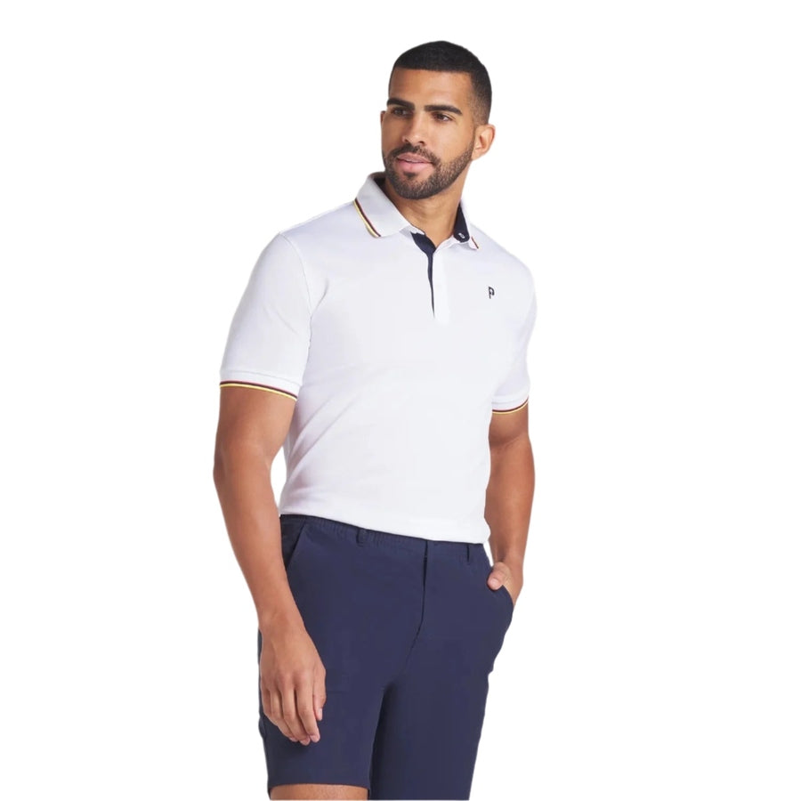 Puma X PTC Tipped Golf Polo - White