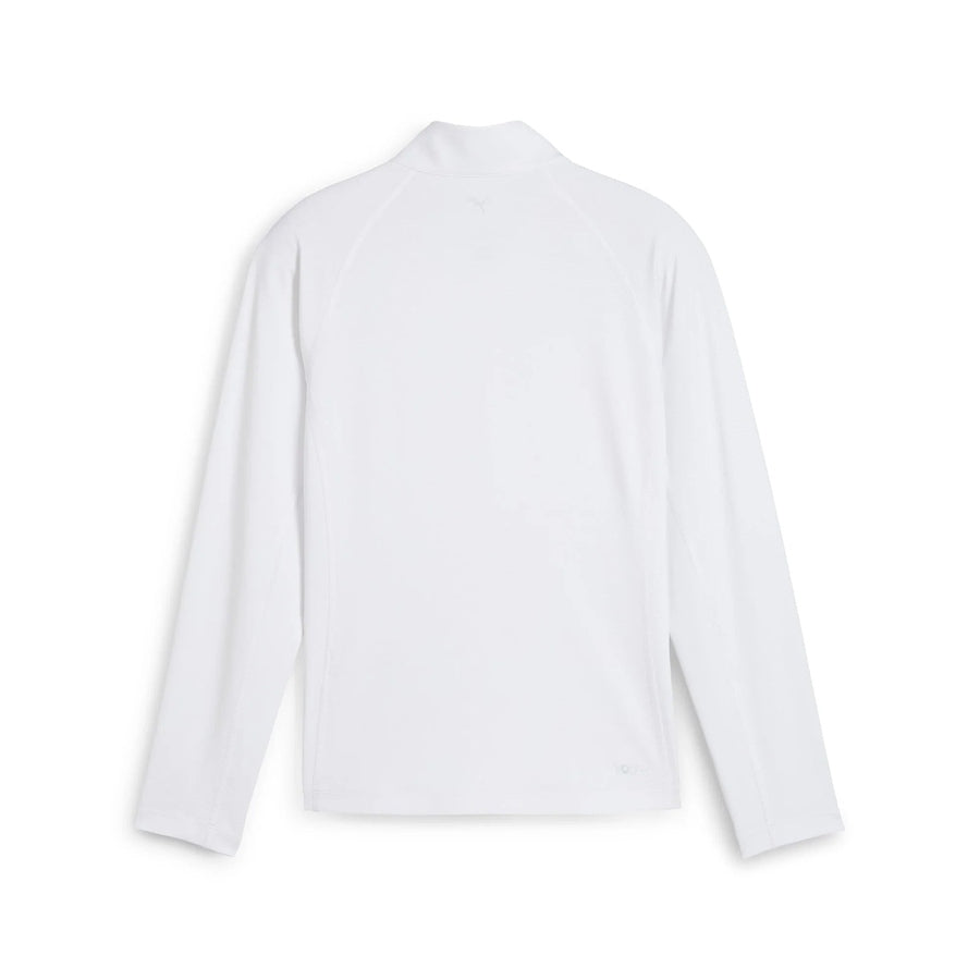 Puma Junior Girls YouV Brrr Golf 1/4 Zip - White