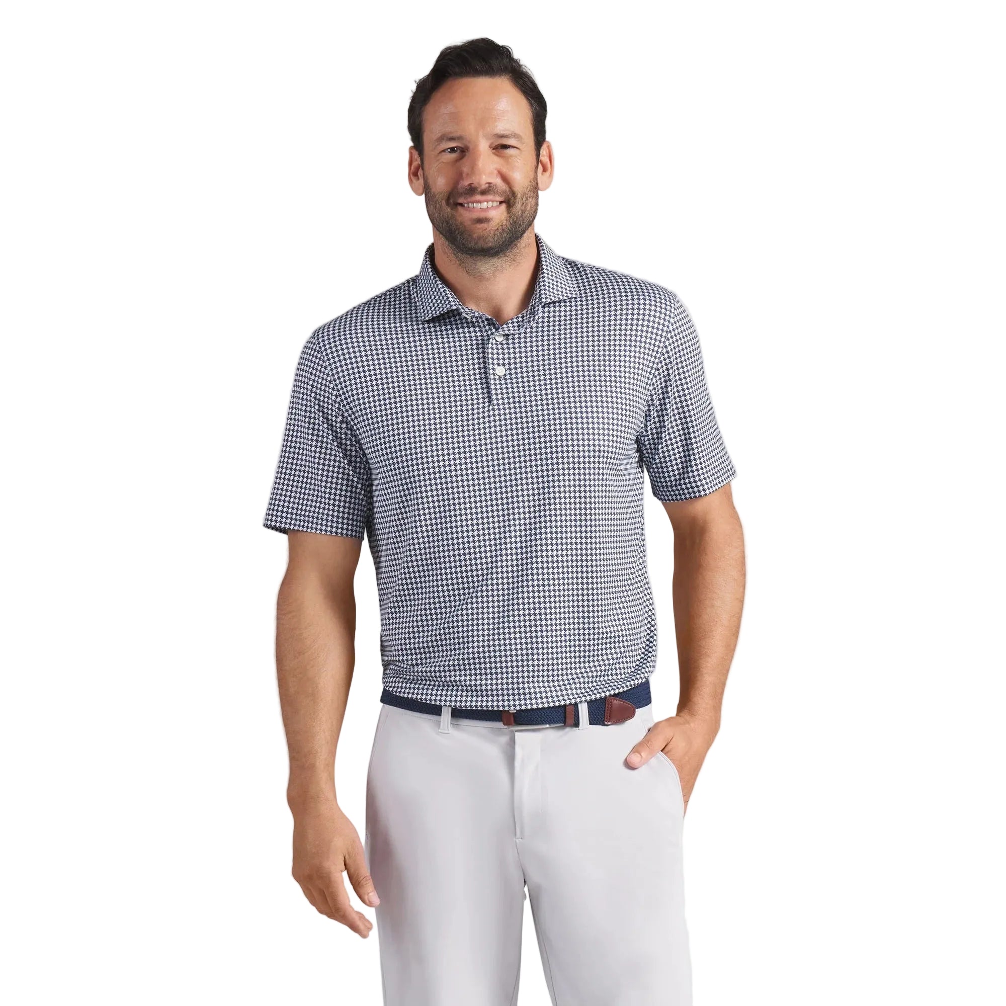 Puma CLOUDSPUN Mono Check BN Golf Polo - Navy