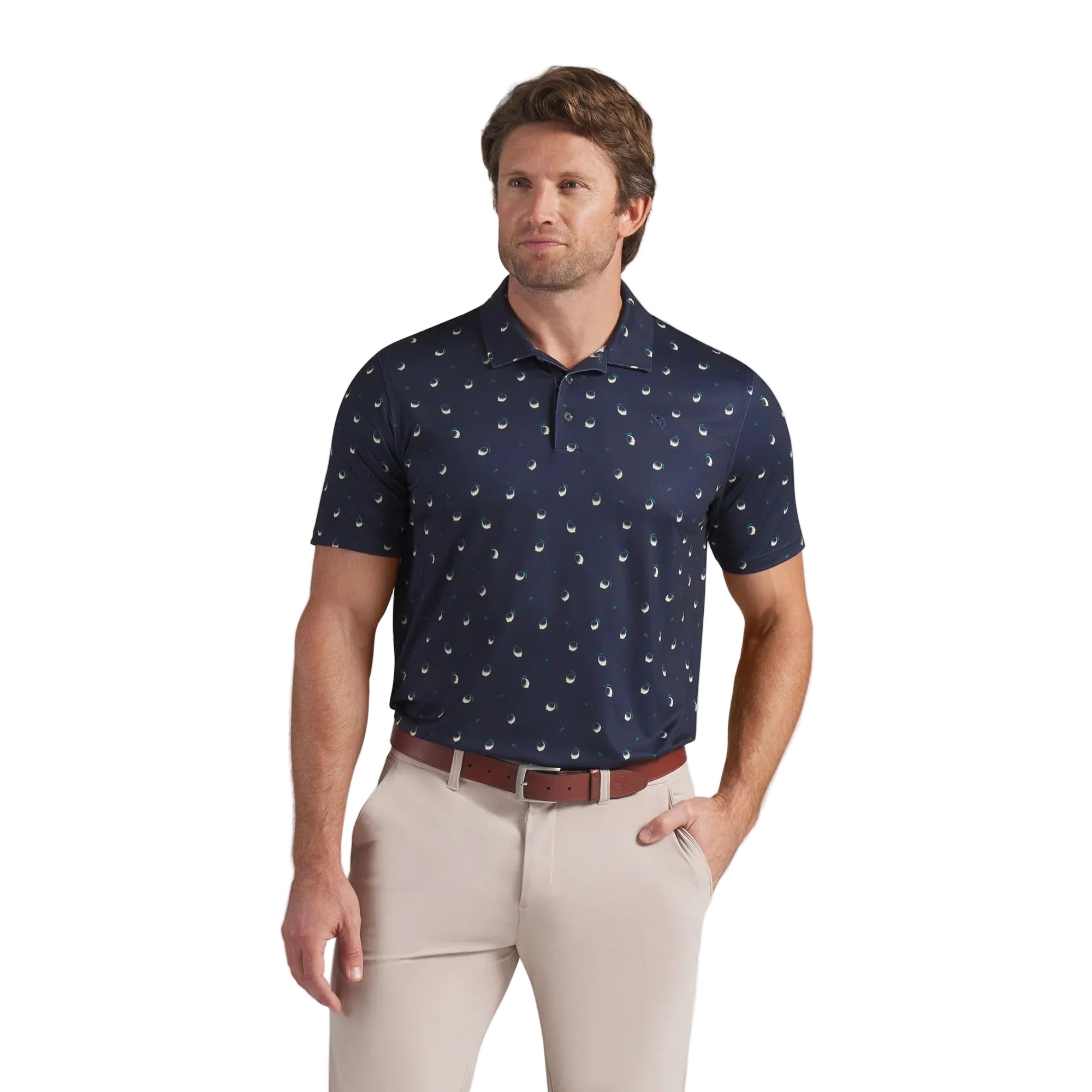 Puma x AP CLOUDSPUN Lemon Golf Polo - Navy