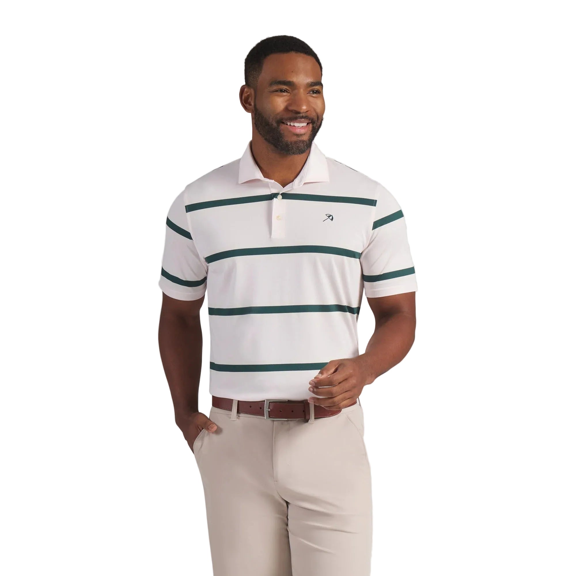 Puma x AP Pique Stripe Golf Polo - Rose
