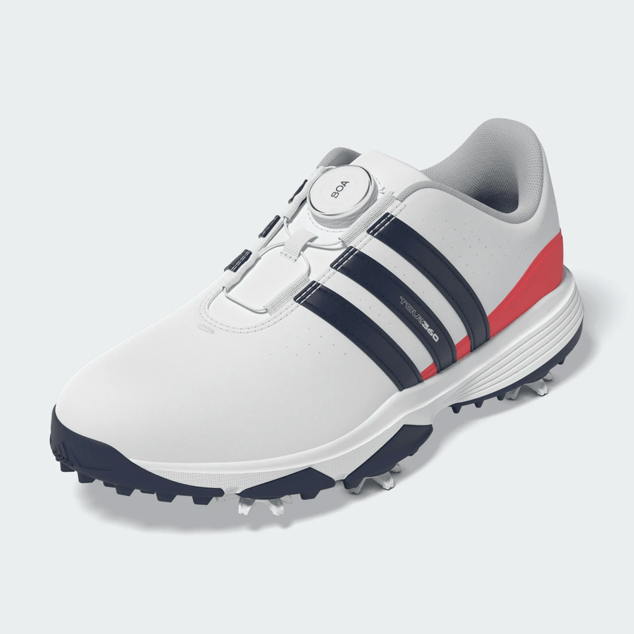 Adidas Junior Tour360 24 BOA chaussures de golf - blanc/rouge