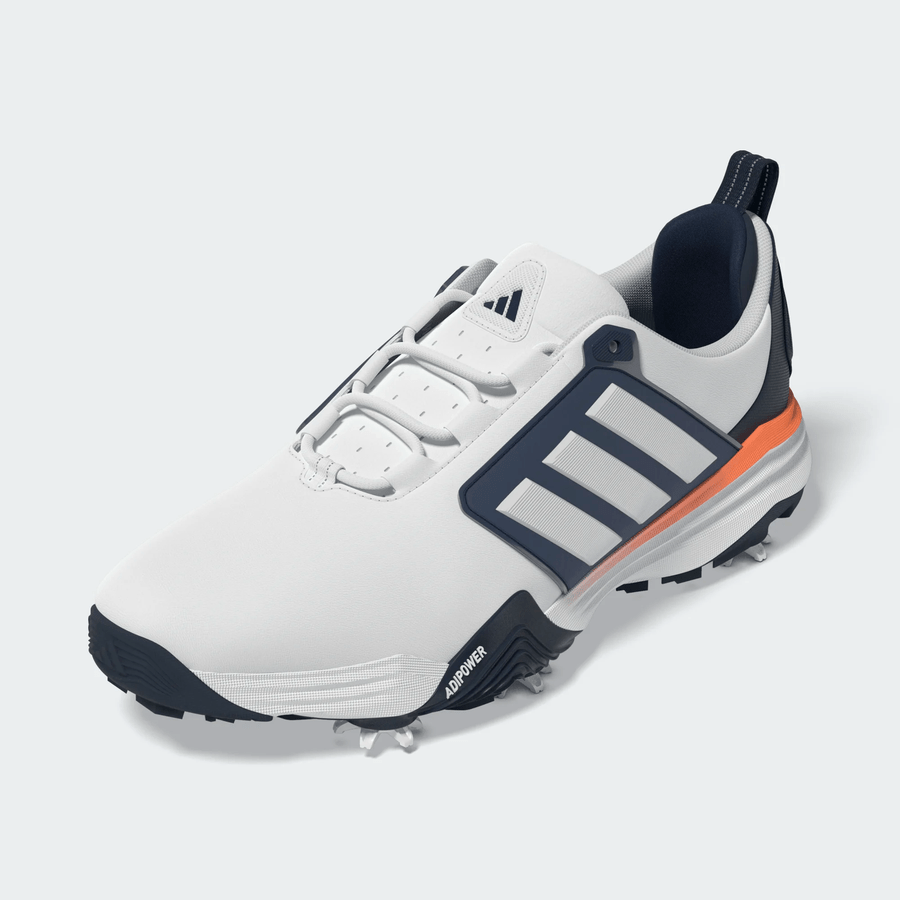 Adidas Adipower 26 Golf Shoes - White/Navy/Orange
