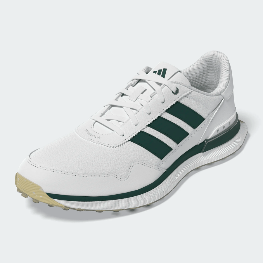 Adidas S2G 26 Leather Spikeless Golf Shoes - White/Green